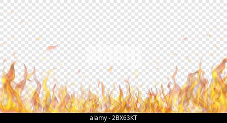 Translucent fire flames and sparks on transparent background. For used on  light illustrations. Transparency only in vector format Stock Vector Image  & Art - Alamy