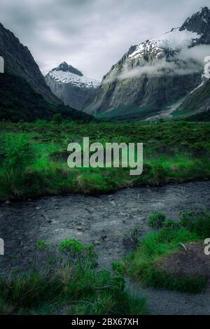 New Zealand, South Island. Fiordland National Park. Stock Photo