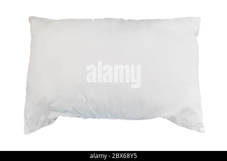 white pillow isolated on white background. Object with clipping path. Stock Photo