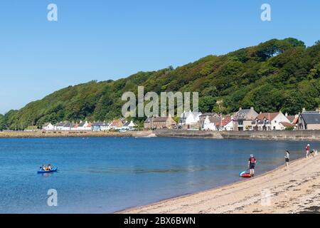A summer day in The seaside village of Limekilns on the Firth of Forth, Fife, Scotland. Stock Photo