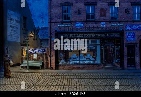 Edwardian shopping, Beamish museum, Co. Durham Stock Photo