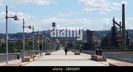 the Pontile Nord is a sea walk in Naples Stock Photo