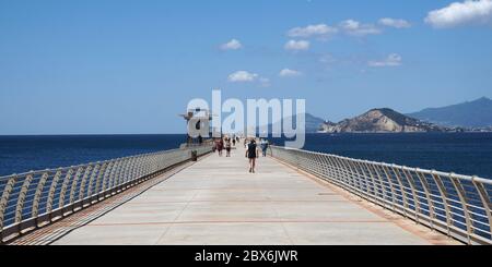 the Pontile Nord is a sea walk in Naples Stock Photo