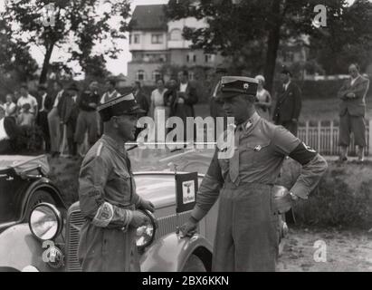 3000 km race through Germany Heinrich Hoffmann Photographs 1933 Adolf Hitler's official photographer, and a Nazi politician and publisher, who was a member of Hitler's intimate circle. Stock Photo