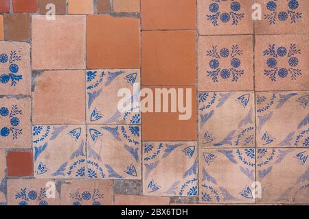 stone texture tile pattern - tiled background Stock Photo