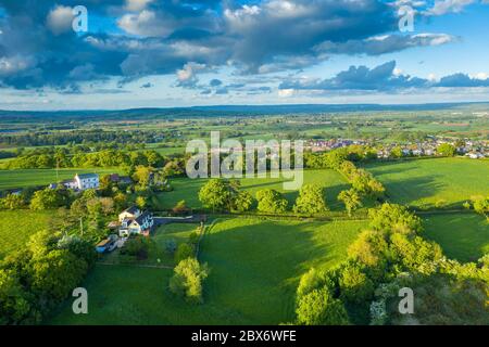 Green Countryside near Saint Michael and All Angels Church, Pinhoe, Devon, England, United Kingdom, Europe