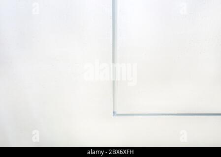 Aluminum profile for LED lighting placed in the ceiling in a newly built house. Stock Photo