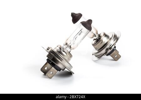 Bright image of three automotive bulbs isolated on white Stock Photo
