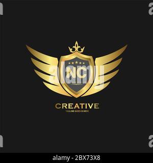 Abstract letter RL shield logo design template. Premium nominal monogram business sign. Stock Vector