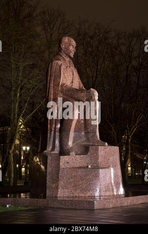 Monument to Rainis  (Janis Plieksans) in Riga. Latvia Stock Photo