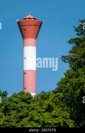 Lighthouse (beacon) in Blankenese, Germany Stock Photo