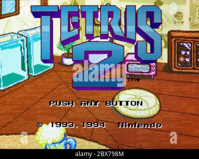 Tetris 2 - SNES Super Nintendo - Editorial use only Stock Photo - Alamy