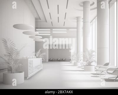 Interior design of a modern contemporary reception area or lobby area ...