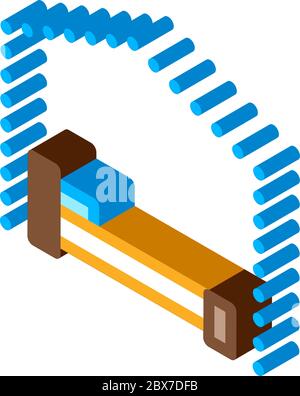 Bed Canopy Awning isometric icon vector illustration Stock Vector