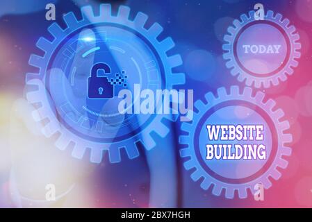 Handwriting text writing Website Building. Conceptual photo site is constructed according to the clients needs Stock Photo