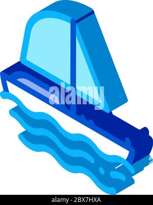 Yacht Boat isometric icon vector illustration Stock Vector