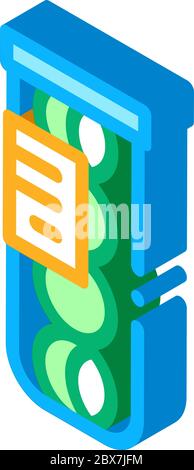 Ball Package isometric icon vector illustration Stock Vector
