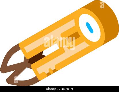 Sewing Compass isometric icon vector illustration Stock Vector