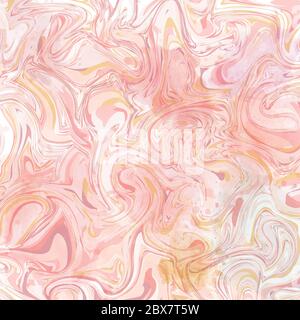 Abstract liquid pink marble effect background. Vector format Stock Vector