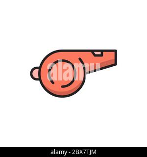 Whistle noise vector icon symbol sport isolated on white background Stock Vector