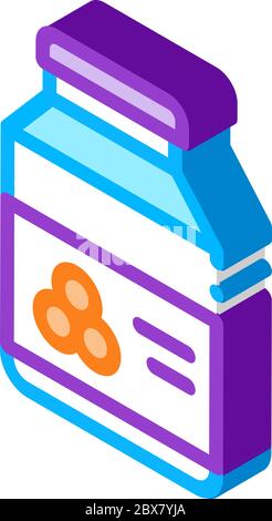 Jar With Caviar isometric icon vector illustration Stock Vector