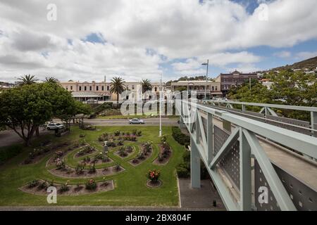 Albany Western Australia November 10th 2019 : View from the pedestrian footbridge looking back towards the main town centre in albany, Western Austral Stock Photo
