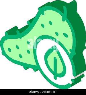 Cucumber Leaf isometric icon vector illustration Stock Vector