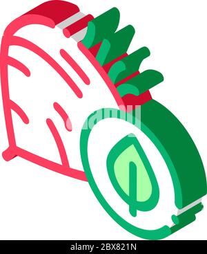 Beet Vegetable isometric icon vector illustration Stock Vector