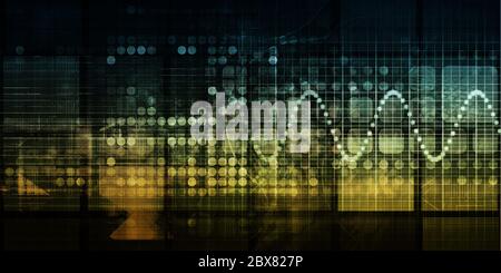 Technology Network as a Futuristic Abstract Background Concept Stock Photo