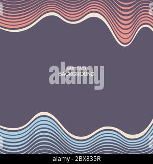 Abstract wavy lines background. Wavy texture. Smooth geometric shapes composition. Applicable for covers, placards, posters, brochures, flyers, banner Stock Vector