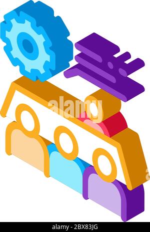 Meeting Training isometric icon vector illustration Stock Vector