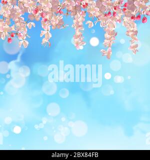 Spring Cherry Blossom Stock Vector