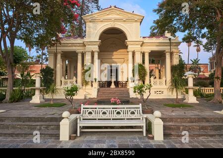 Inside Garden of Dreams, a neo-classical, commercial park (admission fee) in the grounds of  Kaiser Mahal (palace), in Thamel area, Kathmandu, Nepal Stock Photo