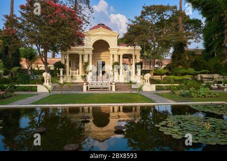 Inside Garden of Dreams, a neo-classical, commercial park (admission fee) in the grounds of  Kaiser Mahal (palace), in Thamel area, Kathmandu, Nepal Stock Photo