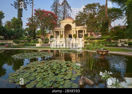 Inside Garden of Dreams, a neo-classical, commercial park (admission fee) in the grounds of  Kaiser Mahal (palace), in Thamel area, Kathmandu, Nepal Stock Photo