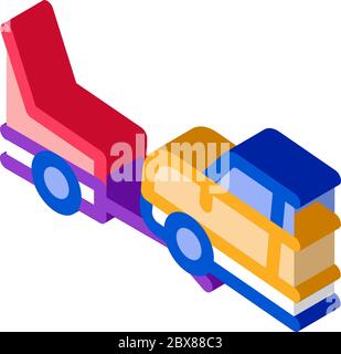 Evacuate Vehicle isometric icon vector illustration Stock Vector
