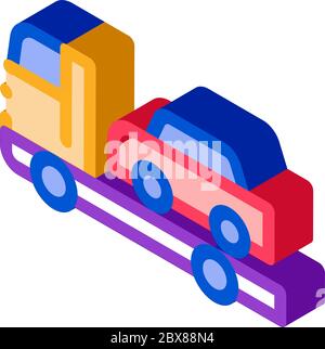 Car Evacuation isometric icon vector illustration Stock Vector