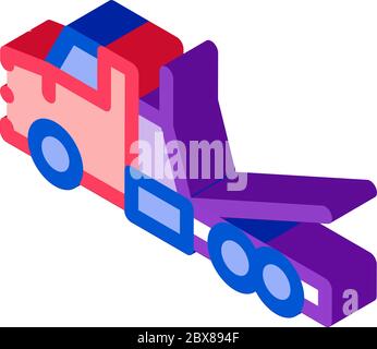 Tow Trick Service isometric icon vector illustration Stock Vector