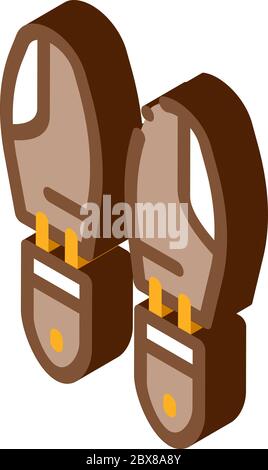 Shoe Sole Detail isometric icon vector illustration Stock Vector