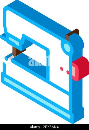 Sewing machine isometric vector vintage old illustration tailor icon ...