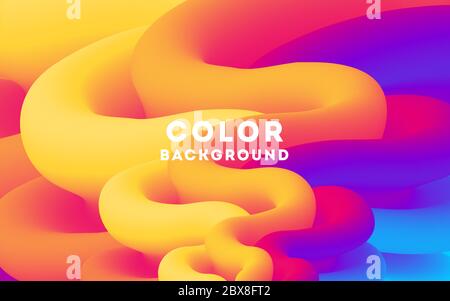 Modern abstract design background Rainbow Flow motion Stock Vector