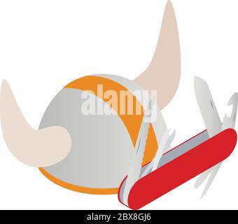 Country symbol icon, isometric style Stock Vector