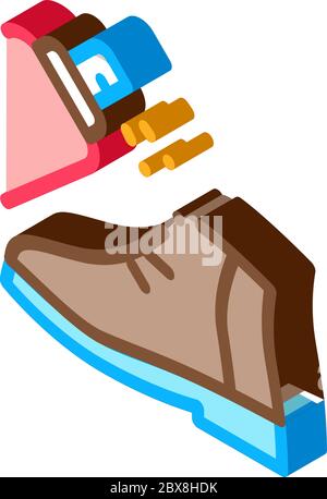 Spray Paint Shoe isometric icon vector illustration Stock Vector