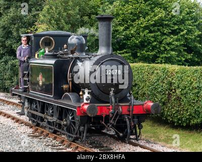 'Knowle' is a steam locomotive built in Brighton in 1880, originally LBSCR No. 78 and now running on the Kent and East Sussex Railway, England, UK. Stock Photo