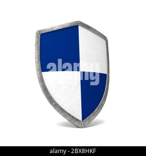 shield white blue security Stock Photo