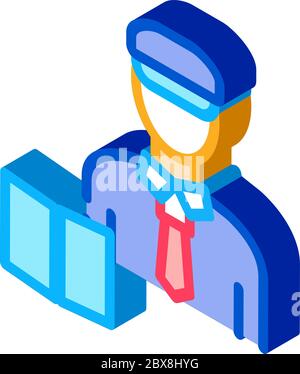 Custom Policeman isometric icon vector illustration Stock Vector