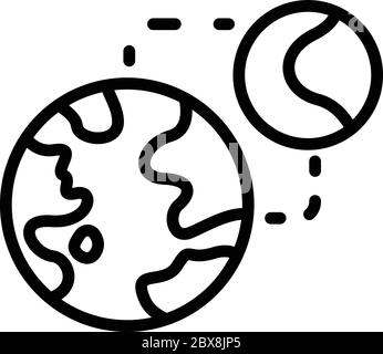 Global radio system icon, outline style Stock Vector