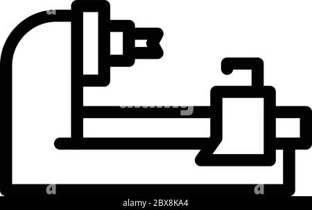 Computer milling machine icon, outline style Stock Vector