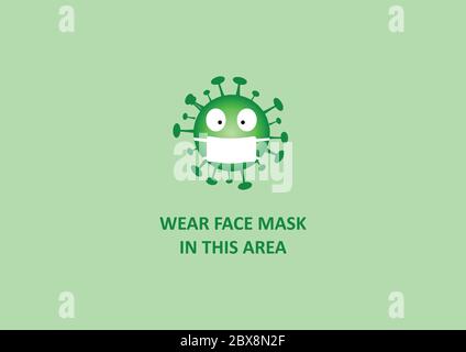Covid-19 Face Mask Mandatory Sign Stock Vector