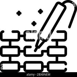 Radio engineer repair icon, outline style Stock Vector